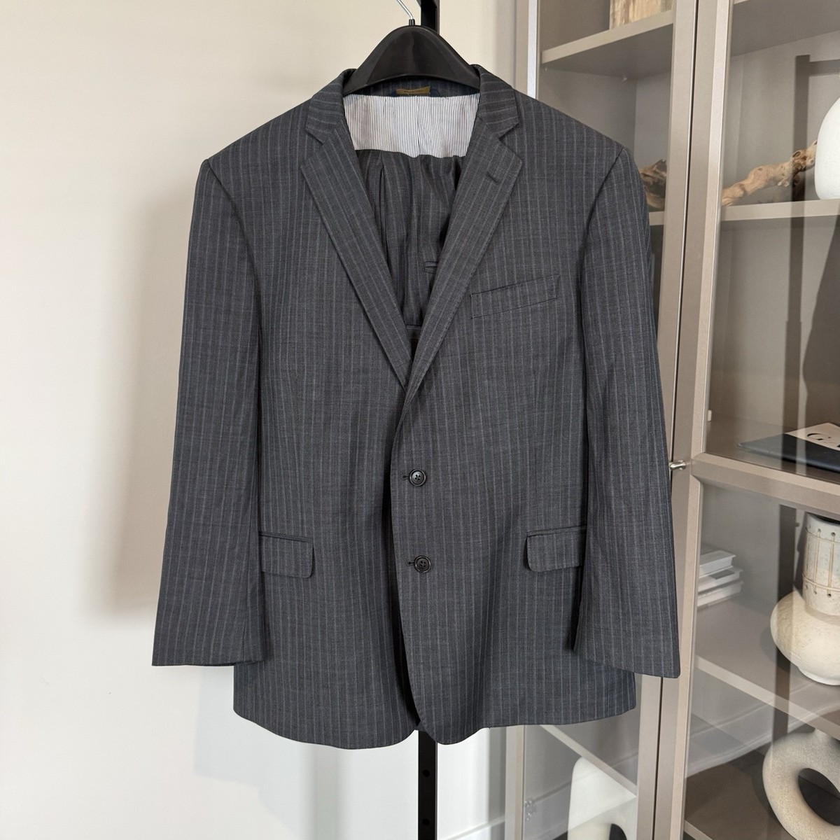 Brooks Brothers Explorer Regent Fit Grey Wool Pinstripe 2 Pc Suit