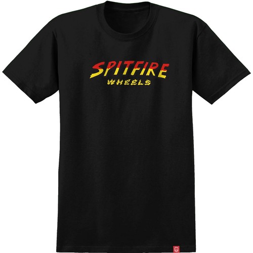 Spitfire Wheels #1 LOGO 3/4 SLEEVE RAGLAN Skateboard Shirt BLACK