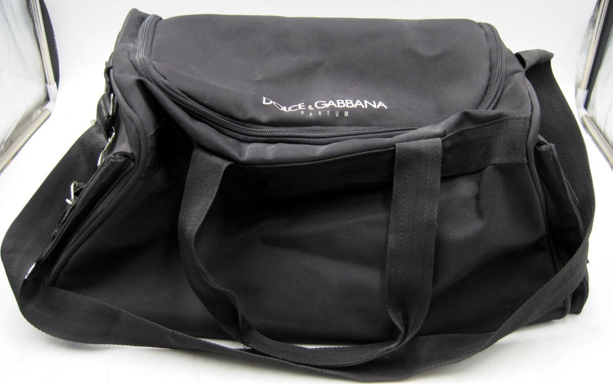 DOLCE & GABBANA Parfum Nylon Black Travel Tote Weekend Gym Duffle