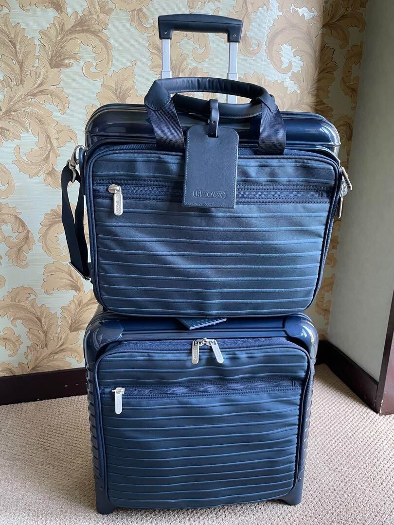 Rimowa Salsa Deluxe Hybrid 23L Blue 2-wheels Carry Case Suitcase