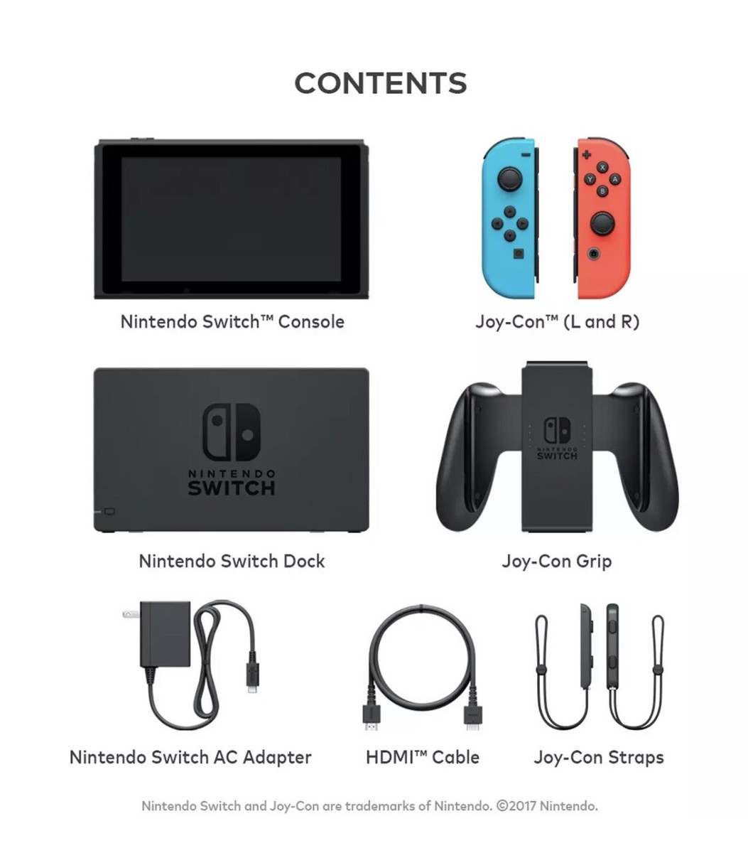 Unpatched Nintendo Switch Red Blue Console In Box Launch model Low