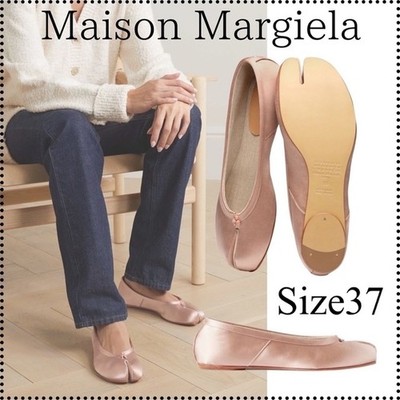 Maison Margiela Tabi Shoes Ballet Flats Pink Satin Size 37 EU 24cm