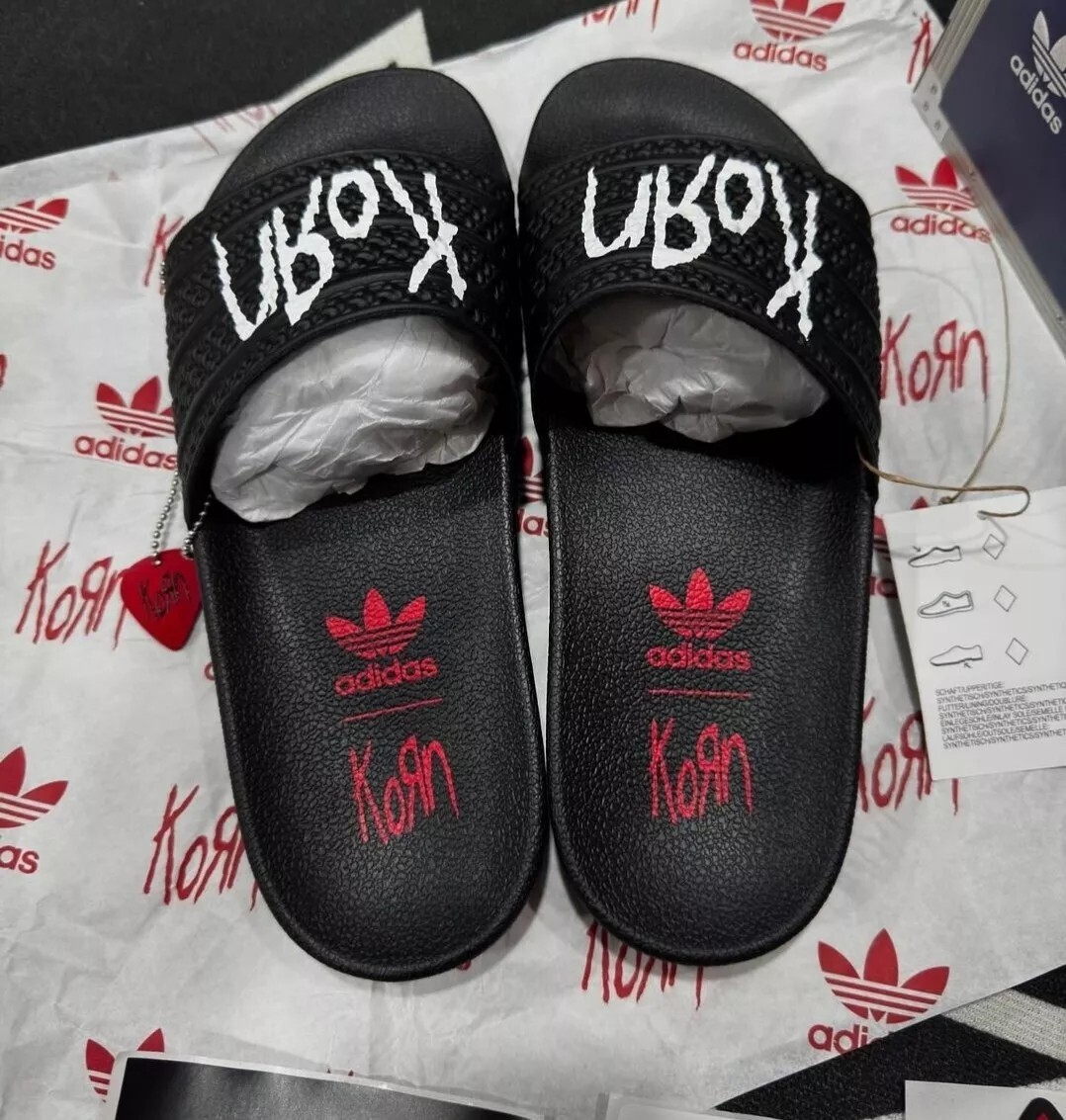 Adidas x Korn Adilette Slides | Mens 4 / Womens 5 | Stickers