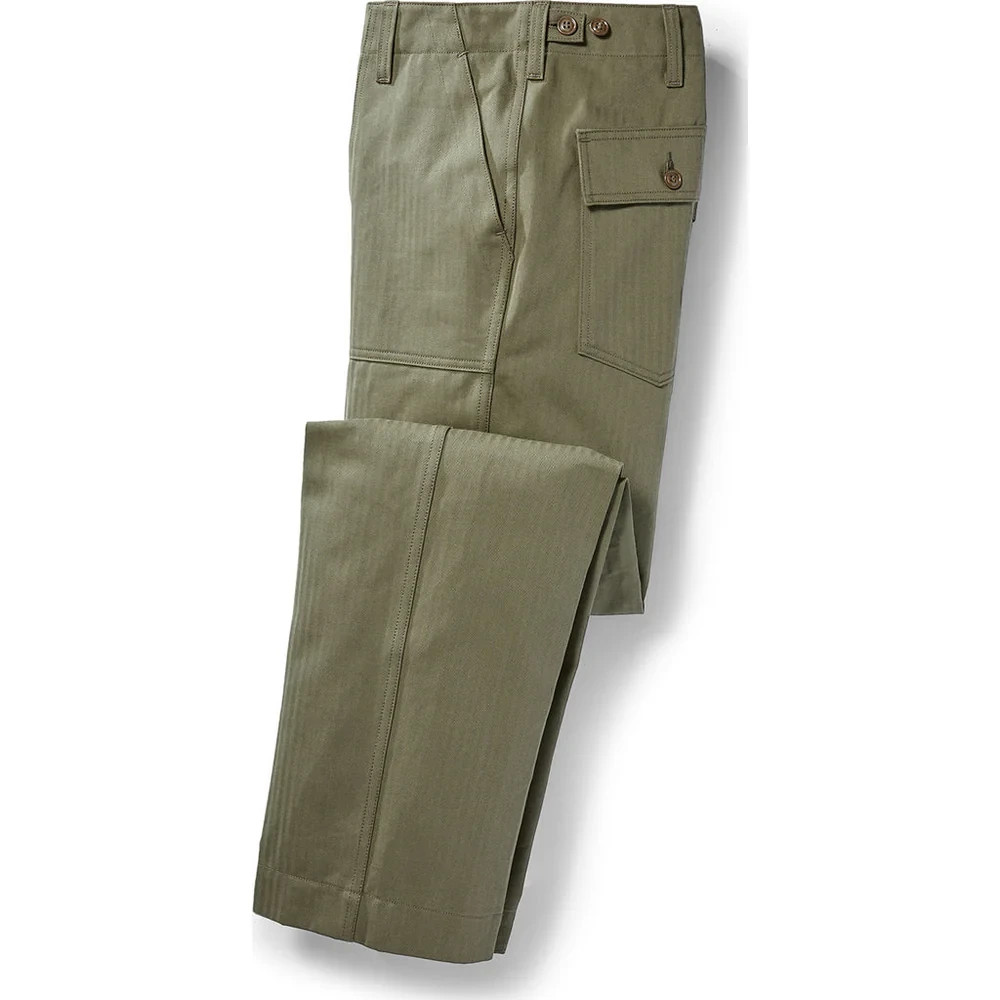 Filson Herringbone Supply Pant 20087231 MADE IN USA Olive Dark