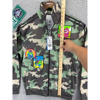 Adidas x Jeremy Scott Camo Track Jacket Mens Small Green Zip Up JS