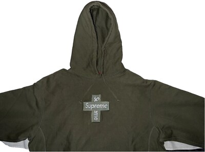 SUPREME CROSS BOX LOGO HOODIE OLIVE Size X-LARGE FW20 XL | eBay
