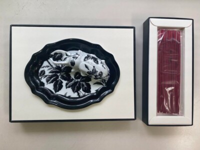 Gucci Richard Ginori Porcelain Herbarium Beetle Incense Holder