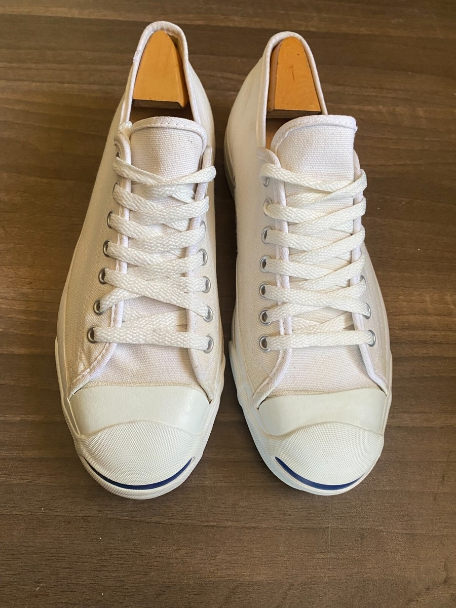Vintage 90s converse jack purcell white low-top canvas sneakers