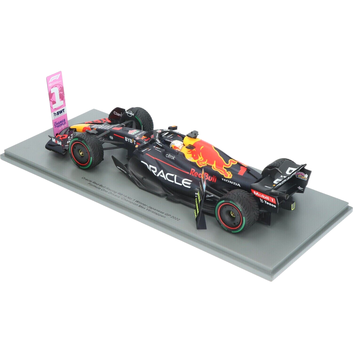 1/18 Red Bull RB18 Winner Japan GP 2022 Champion Max Verstappen by
