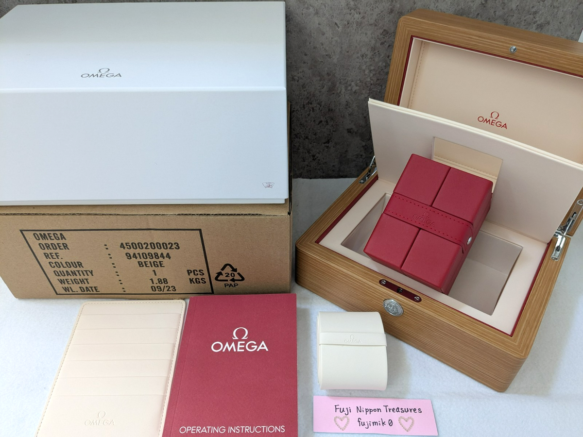 Omega Authentic Wooden Watch Box With Travel Red Cube Box Latest