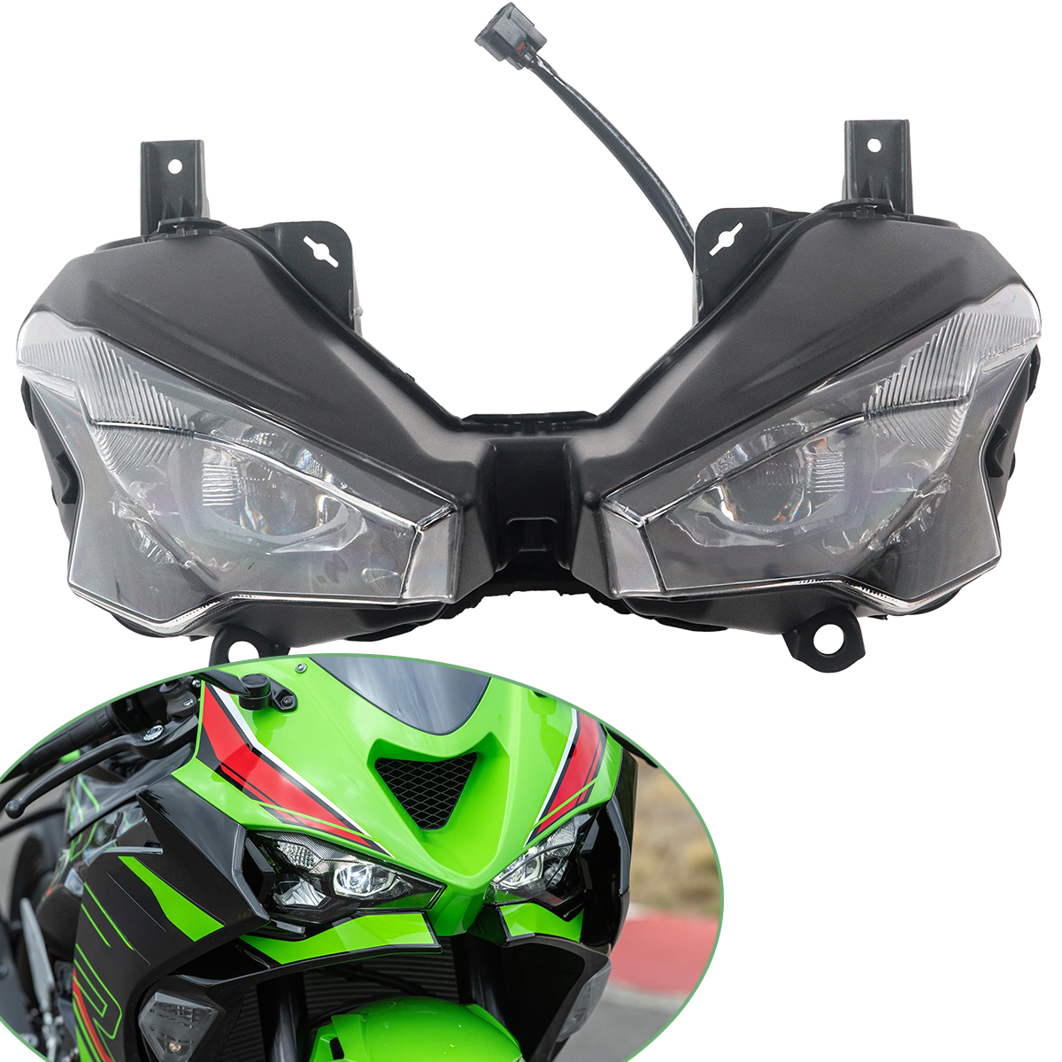 Front Headlight Head Lamp Assembly For Kawasaki Ninja ZX6R 2024