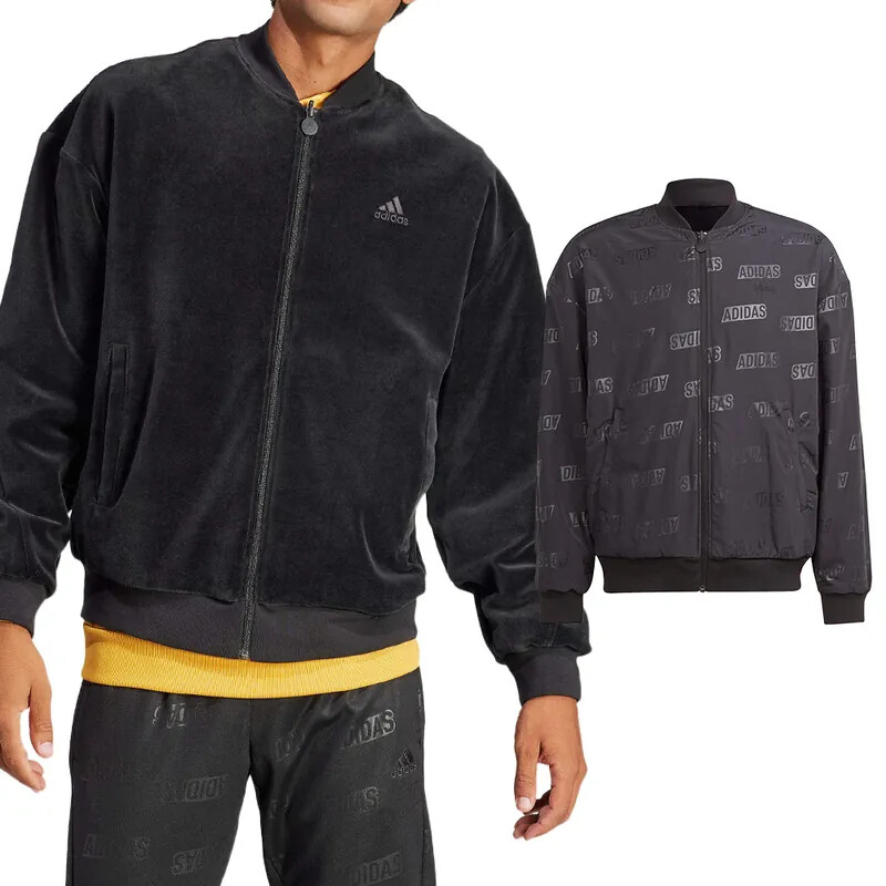 adidas Originals Men's Embossed Reversible Velour Jacket IJ6424 | eBay