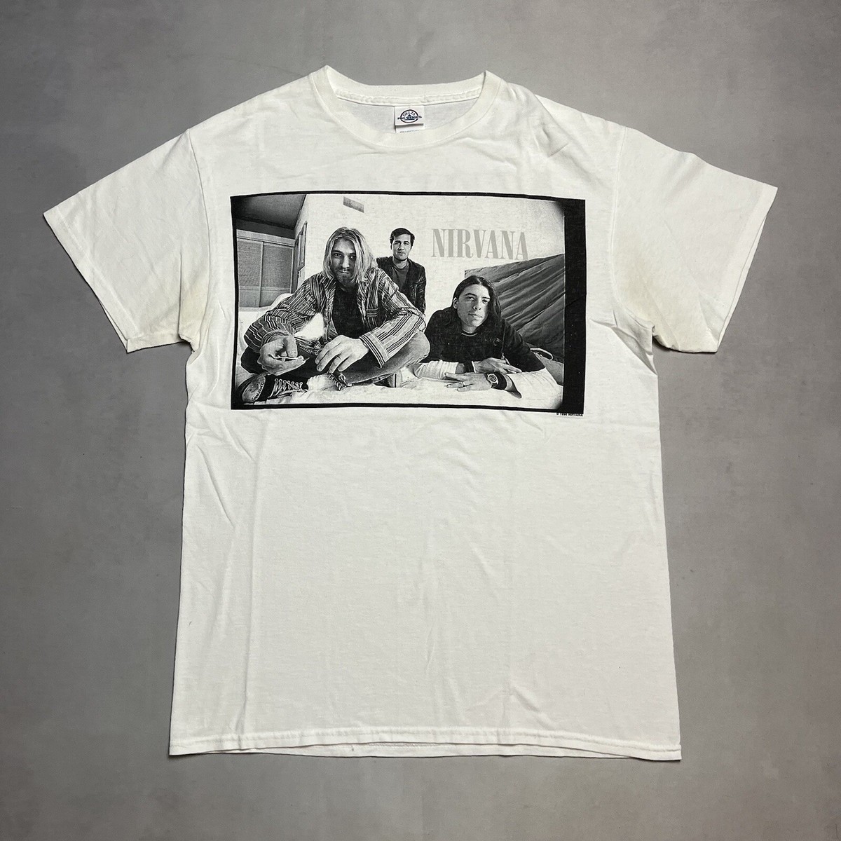 Vintage Nirvana Band Portrait T-Shirt Kurt Cobain 1996 | eBay