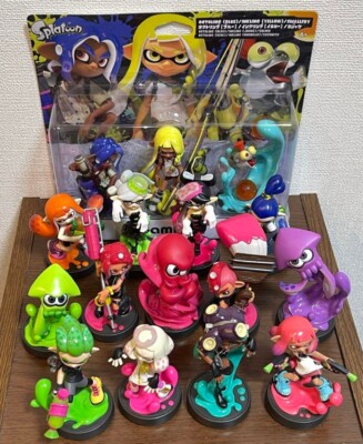 Nintendo Switch Splatoon amiibo 16 piece set all amiibo gear Used