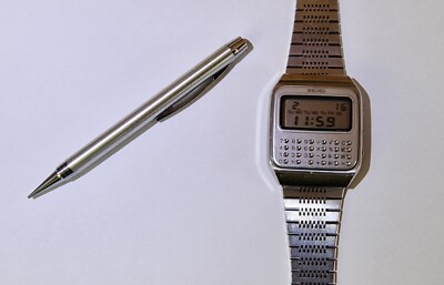 Vintage Digital Seiko C153 5011 Calculator Watch +Pen all Original