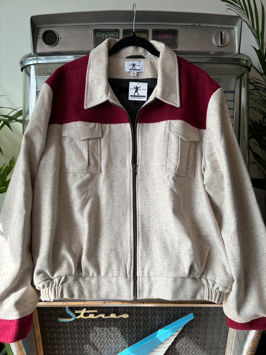 1950's Gab Jacket. Classic Rockabilly Blouson Style Atomic Fleck