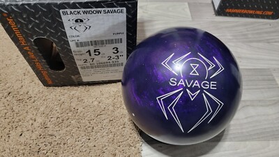 Hammer Black Widow Savage Overseas Bowling Ball | 15 Pounds | 2-3