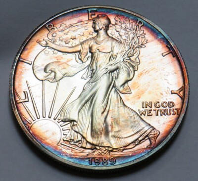 1989 AMERICAN SILVER EAGLE $1 DOLLAR COIN SUPERB GEM MINT STATE