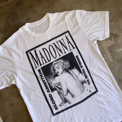 90s VINTAGE MADONNA BLOND AMBITION WORLD TOUR 1990 T-SHIRT MEN SZ