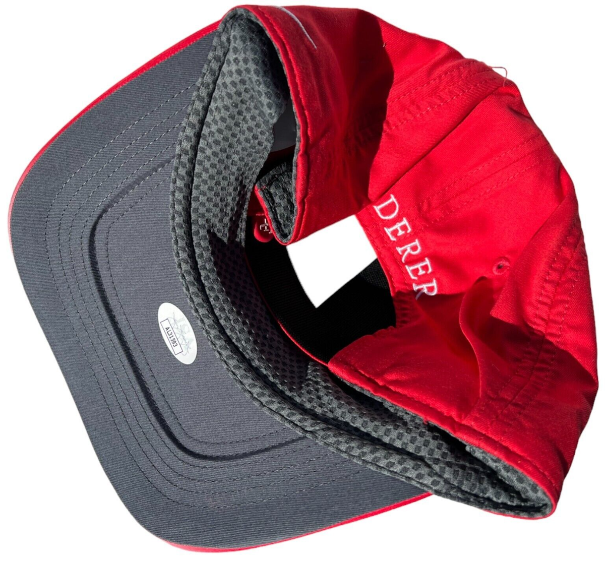 ROGER FEDERER SIGNED NIKE RF TENNIS HAT WIMBLEDON US SWISS LAVER