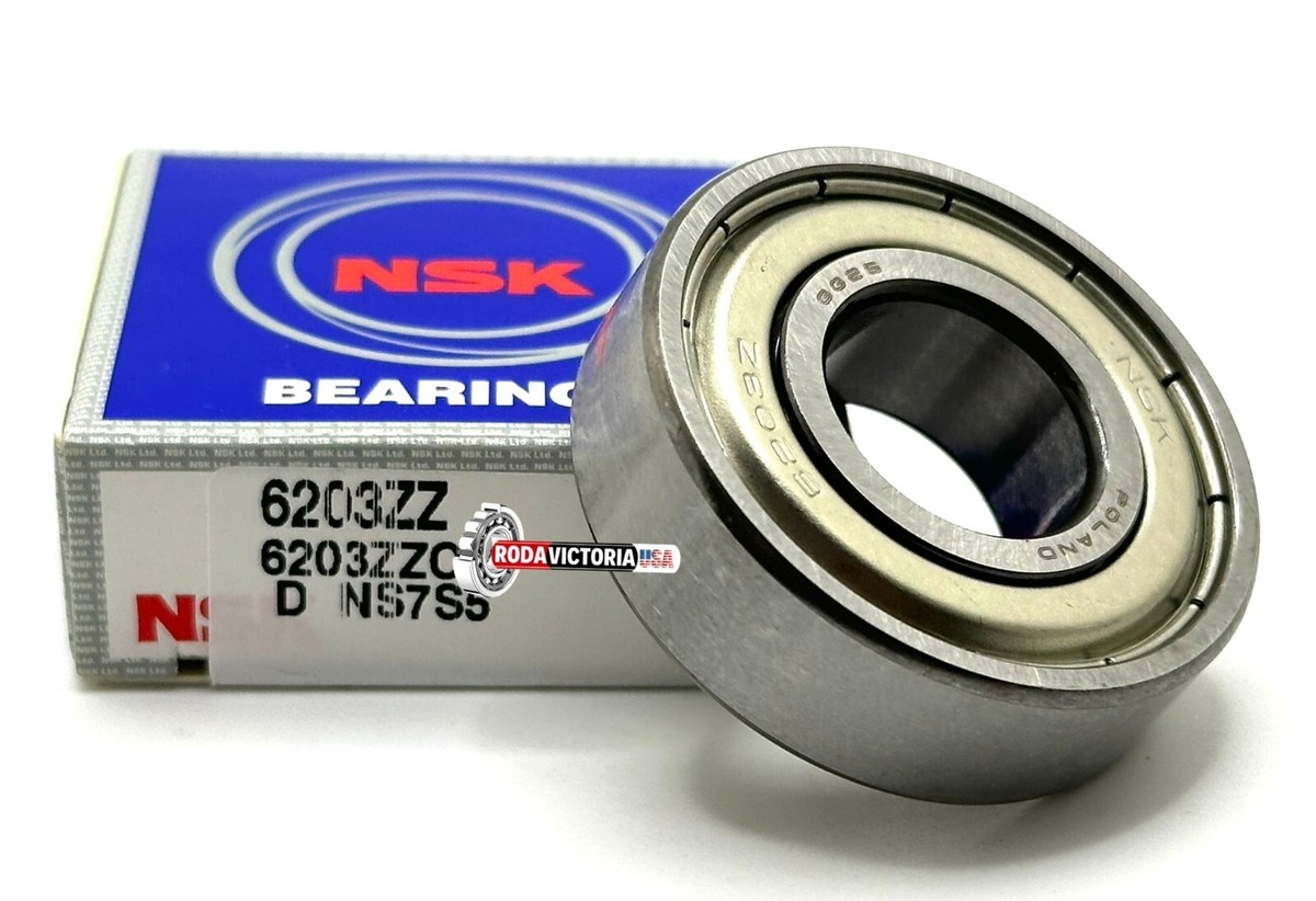 NSK 6203 ZZ DEEP GROOVE BALL BEARING, METAL SHIELDED 17x40x12 mm