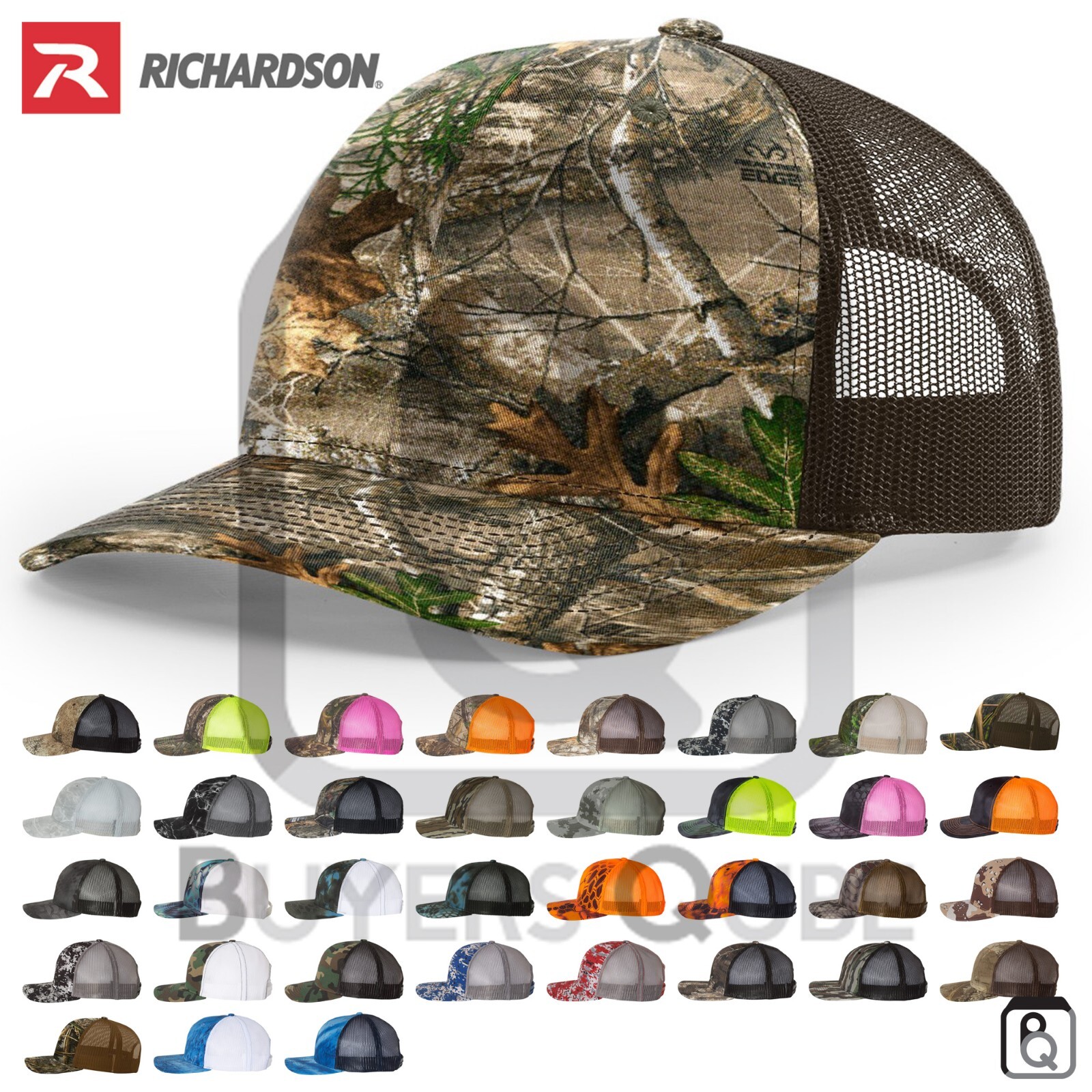 Richardson Trucker Hat CAMO Kryptek Realtree Patterned Snapback