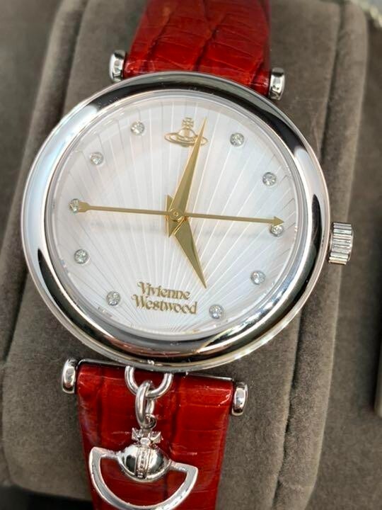 VIVIENNE WESTWOOD ladies leather red watch excellent | eBay
