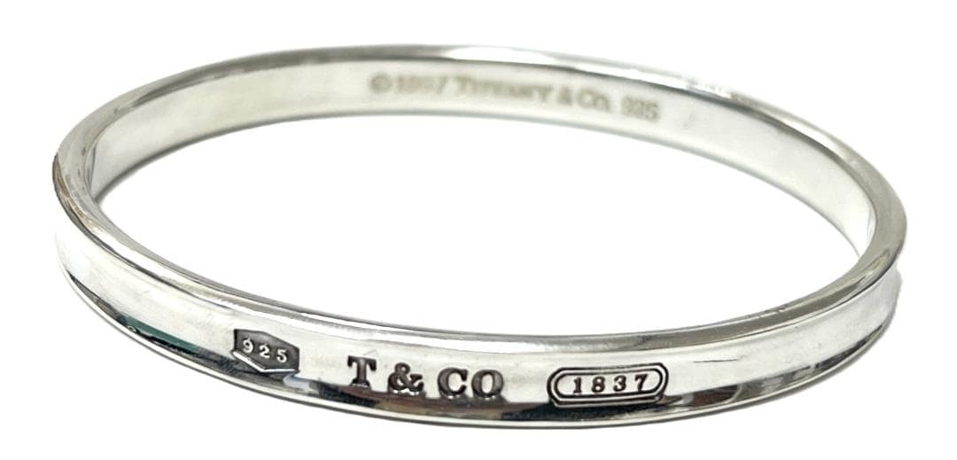 TIFFANY & Co.1837 Narrow Bangle Bracelet Sterling Silver 925