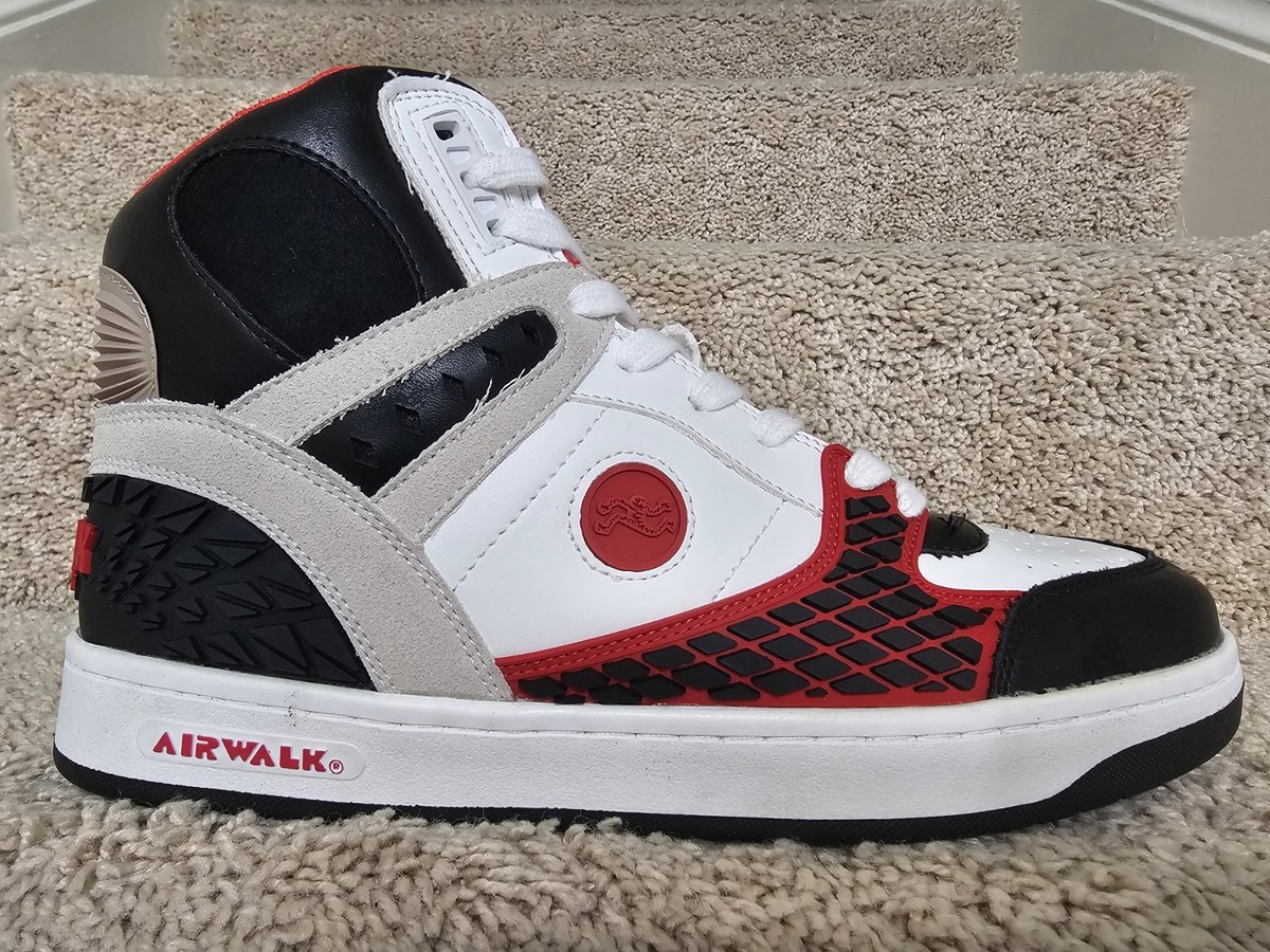 Airwalk Prototype 600 F Tony Hawk High Top Skateboard Black Red