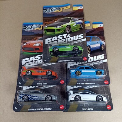 Hot Wheels Fast And Furious Brian O'Conner New Full Set - Supra