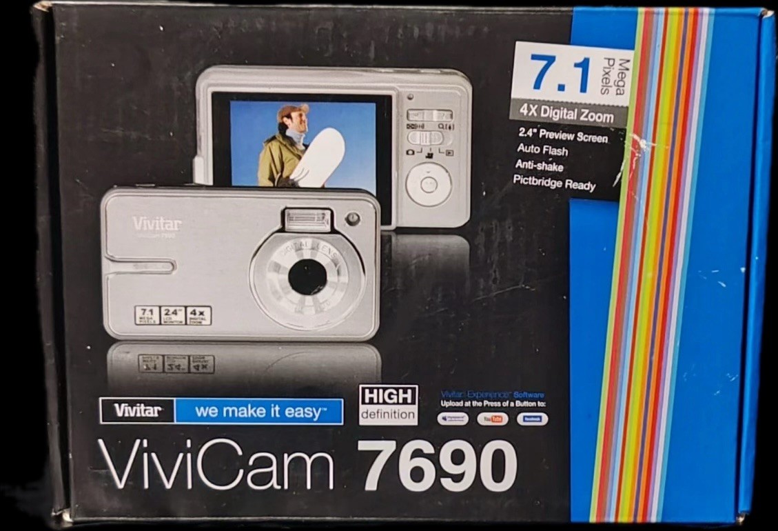 Vivitar Vivicam 7690 7.1MP Digital Camera 4× Zoom Tested And