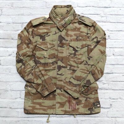 Denim & Supply Ralph Lauren Camo M-65 Jacket USA American Flag | eBay