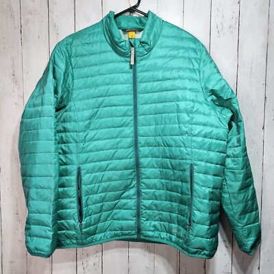 Eddie Bauer Womens Teal Blue 700 Down Puffer Jacket Coat Full Zip
