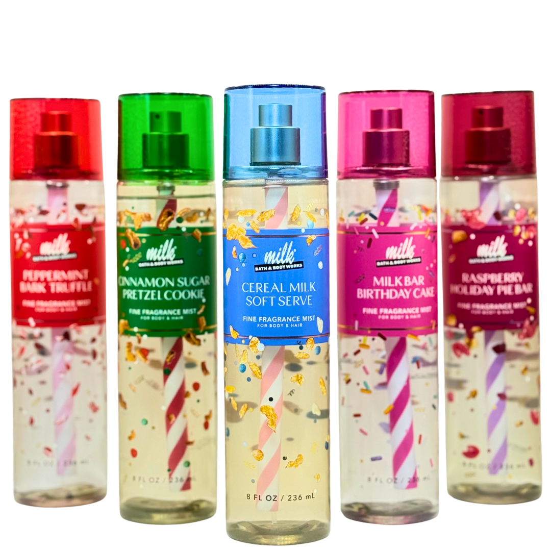 Bath & Body Works Milk Bar Collection 5pc All Fine Fragrance Mists