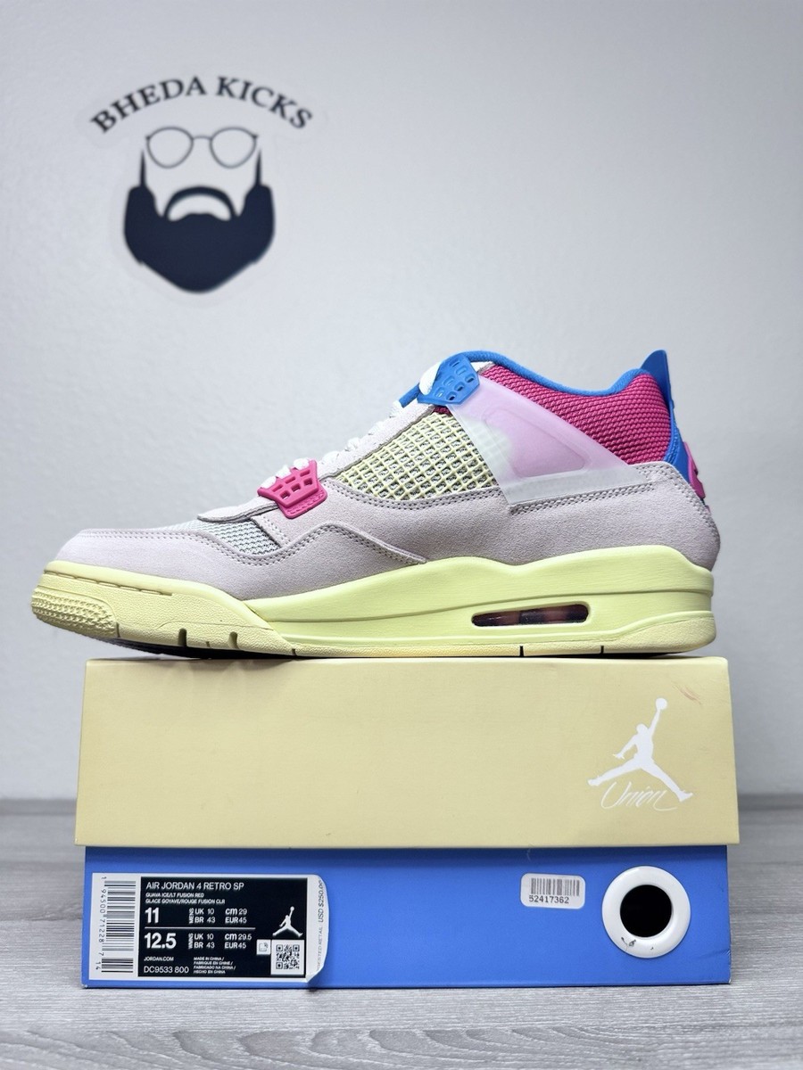 Size 11 - Jordan 4 Retro x Union LA Mid Guava Ice for sale online