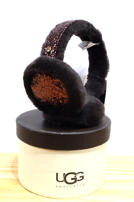 Ugg Australia Shearling Sheepskin Wired Earmuffs In Chocolate