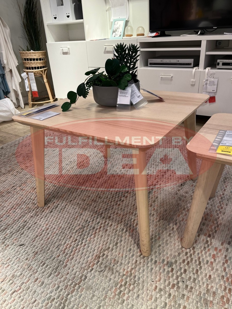 Brand New IKEA LISABO Table Ash Veneer 88x78 cm (34 5/8x30 3/4