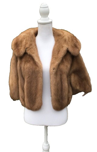 SAGA MINK Black Shared Fur Coat Free Size 9-13 is-361201-40 Japan