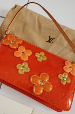 Louis Vuitton Vernis Flower Lexington Orange M92247 Accessory