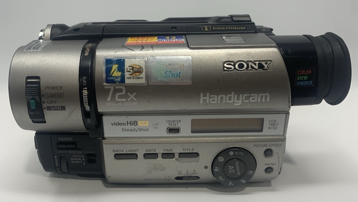 Sony Handycam CCD-TR917 72x Digital 18x Optical Camcorder Silver