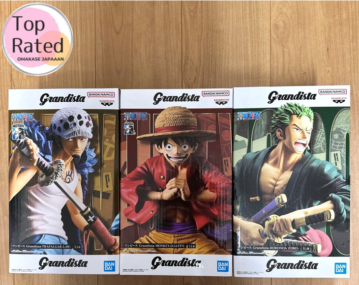 One Piece Grandista Figure Luffy & Zoro & Law Set of 3 Banpresto