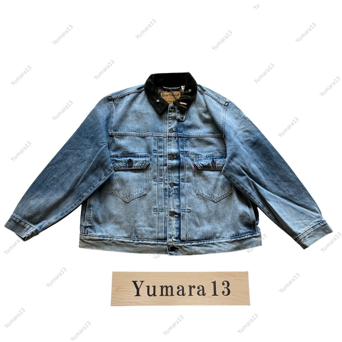 LEVI'S x Barbour Type II Denim Trucker Jacket Washed Indigo | eBay