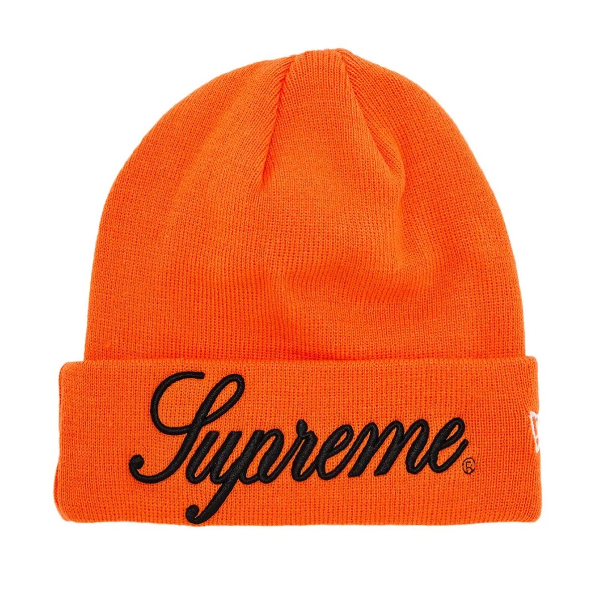 Supreme x New Era FW24 Script Beanie Orange | eBay