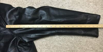 Vintage Ralph Lauren Chaps Soft Leather Jacket Men's Size XL Black