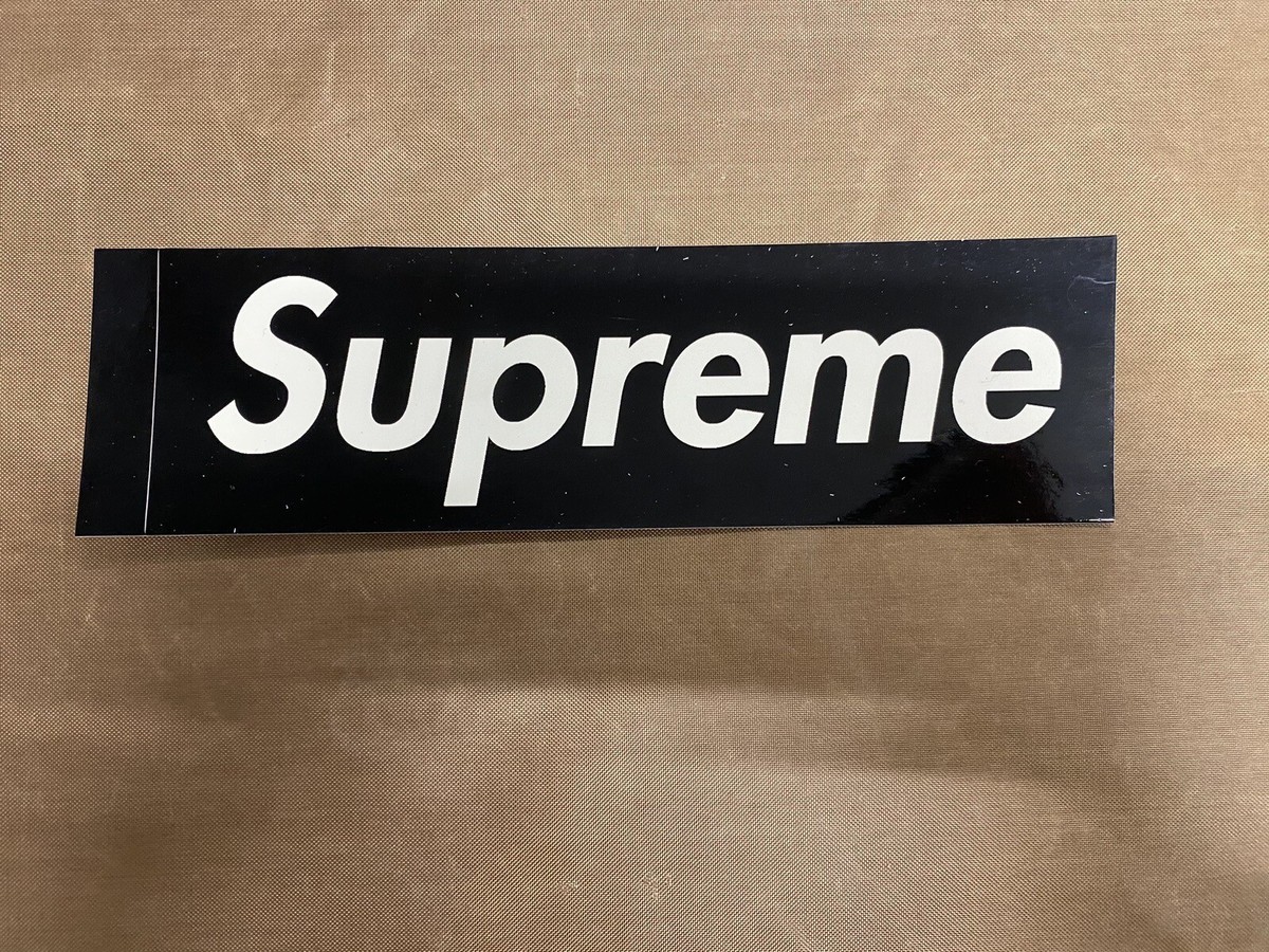 Black Supreme Box Logo Sticker | eBay