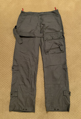Prada Sport Nylon Bondage Strap Belted Cargo Pants Archive Vintage