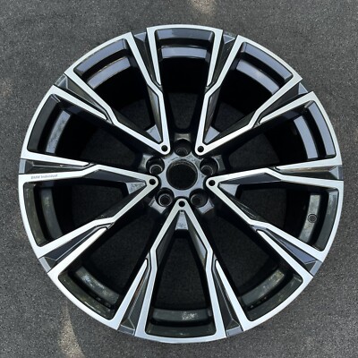 SINGLE 22 INCH WHEEL BMW X7 FRONT 2019-2022 GENUINE OEM CHARCOAL