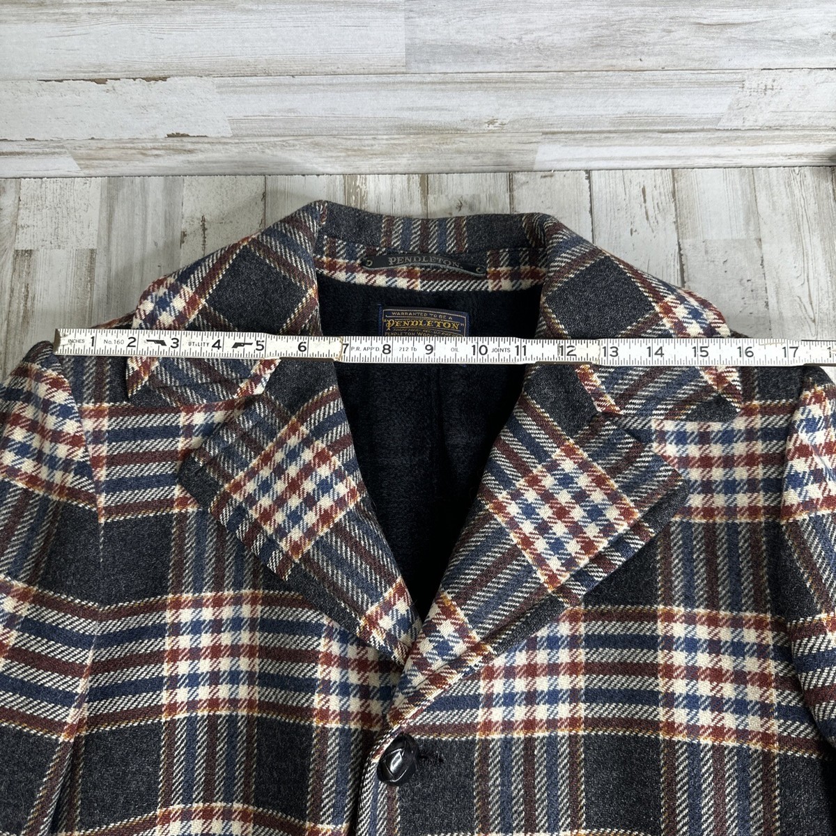 Pendleton Wool Plaid Lined Coat Jacket VTG Size? Large Buttons | eBay