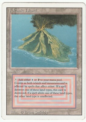 Revised Edition MTG Volcanic Island Magic Dual Land MP | eBay