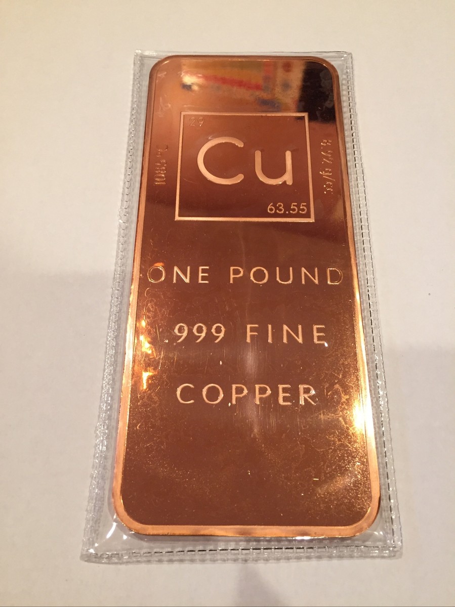 1 (One) Pound .999 Copper Bullion Bar By Unique Metals | eBay